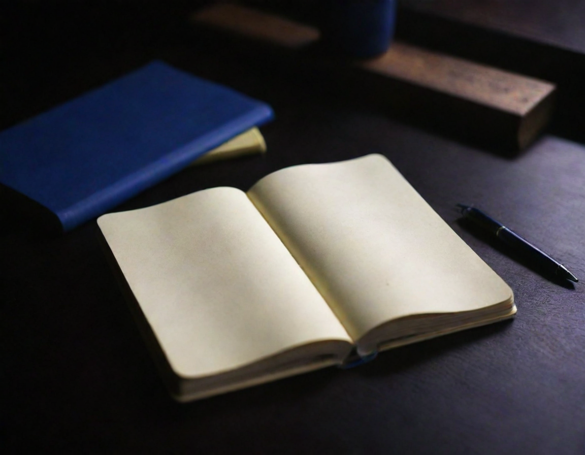 A notebook and a pen on a desk