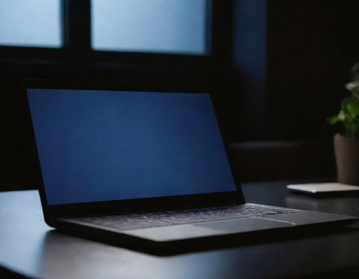 A laptop showing a dark payments screen with no readable text