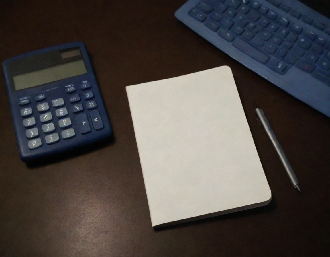 A notebook and a calculator on a desk