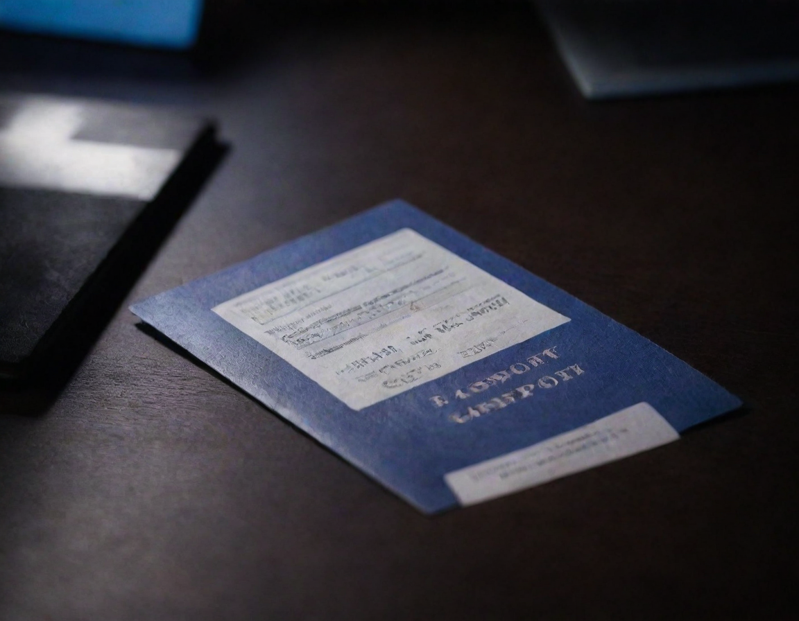 A passport and a boarding pass on a desk